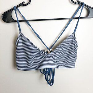 Xhilaration Striped Strappy Back Bikini Top